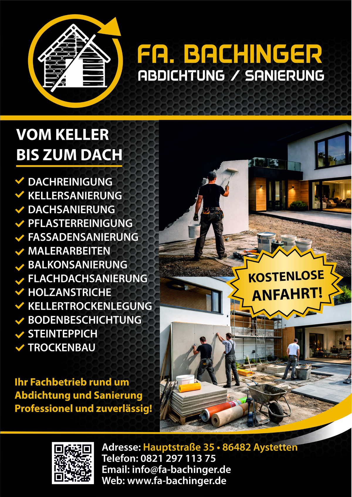 FA. Bachinger Abdichtung & Sanierung Flyer